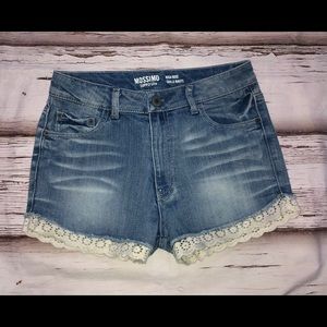 Mossimo High Rise Lace Jean Shorts - Sz. 7